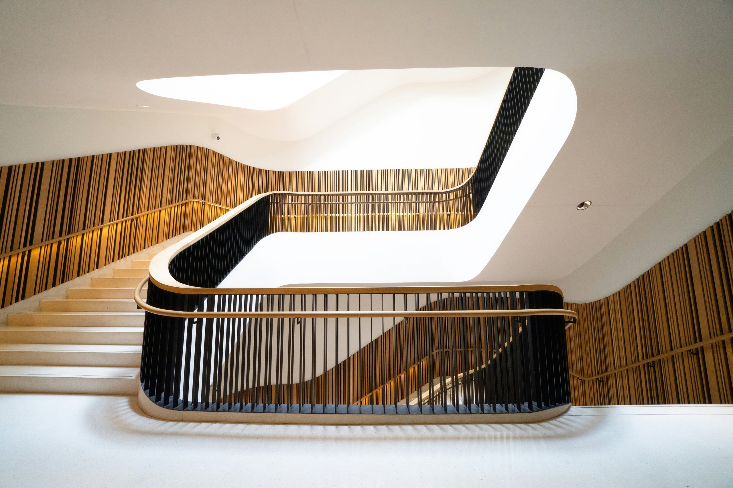 A clean, modern staircase